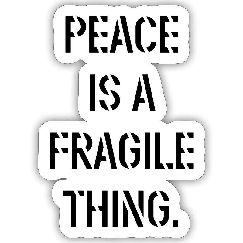 Peace vs. War statement pacifism stencil