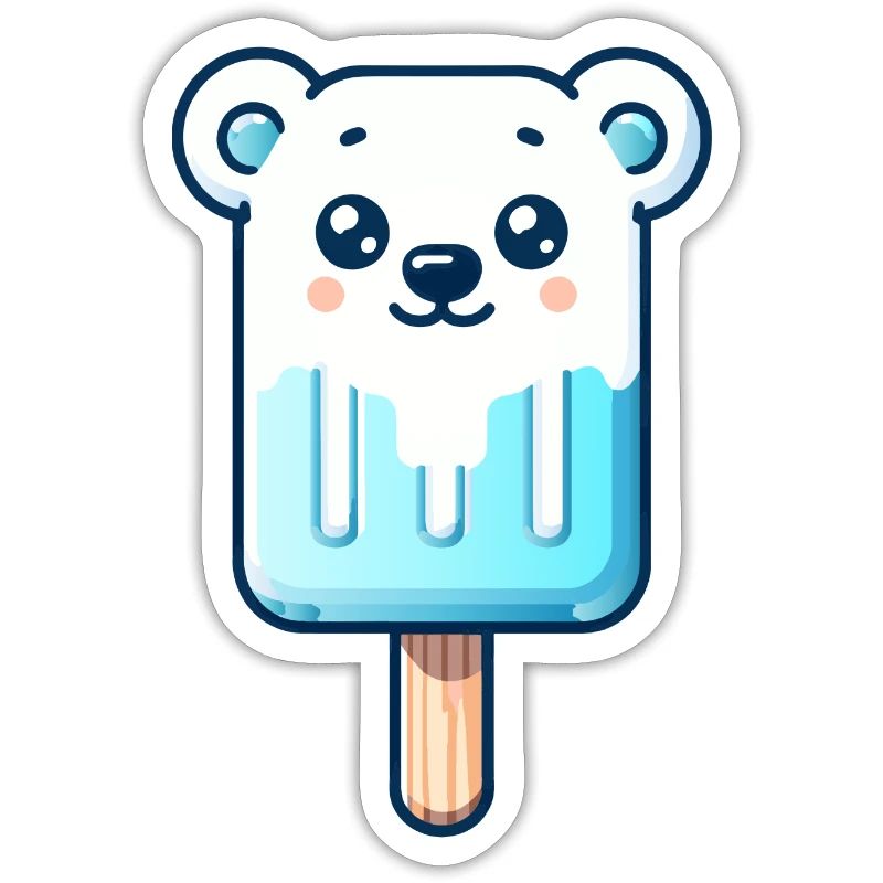 Ein Eis in Form eines lächelnden Eisbären