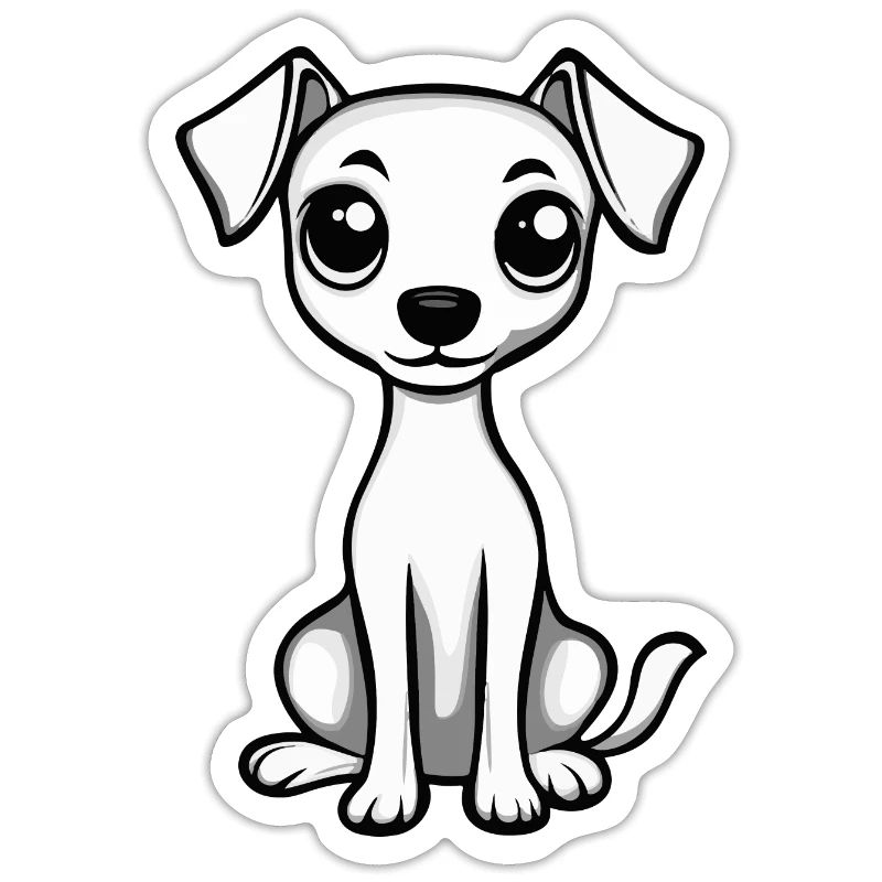 Whippet Dog Comic Cute