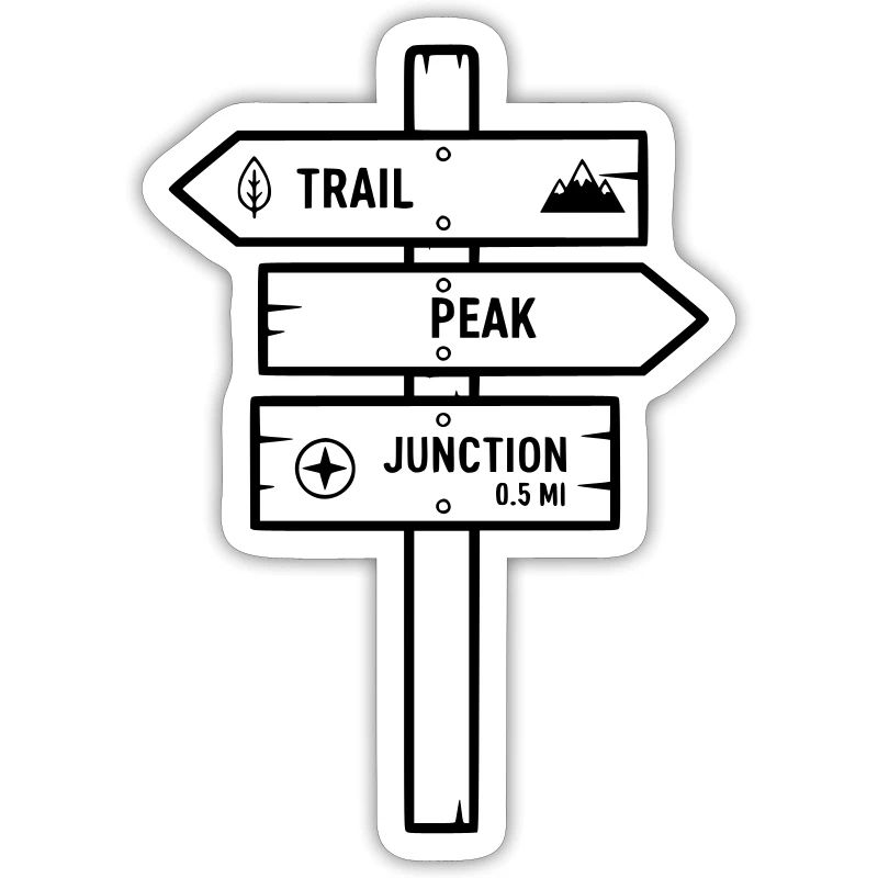 Wegweiser Schild Trail Peak