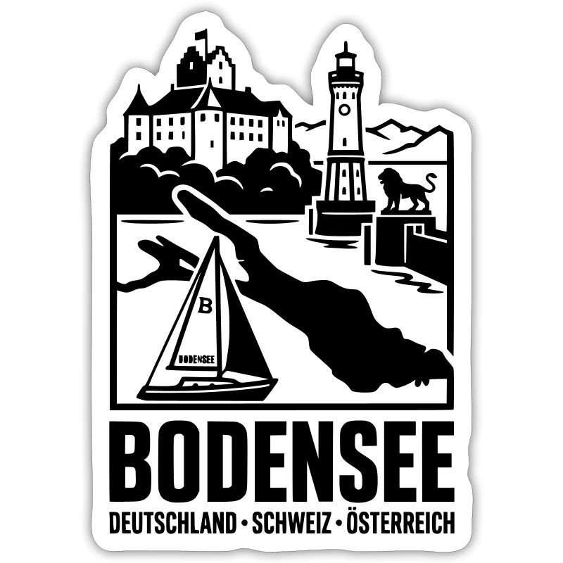 Bodensee Silhouette Wahrzeichen