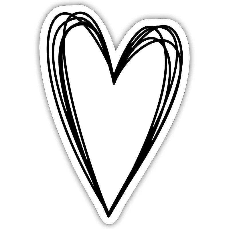 Heart scribble doodle scribble icon love