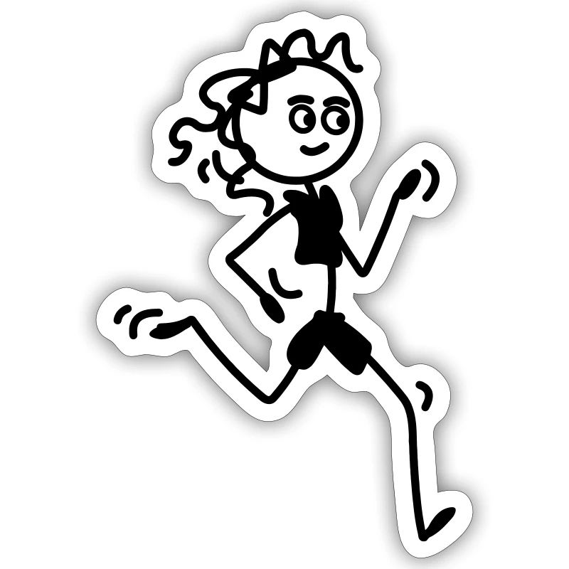 Läuferin Mädchen oder Frau