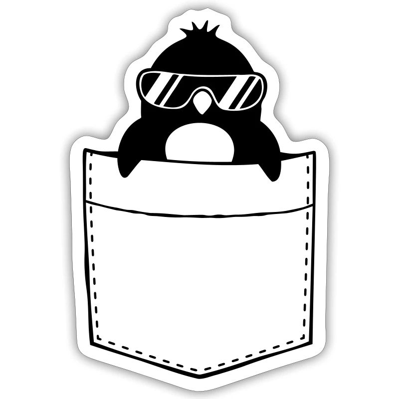 Hemd Brusttasche Pinguin