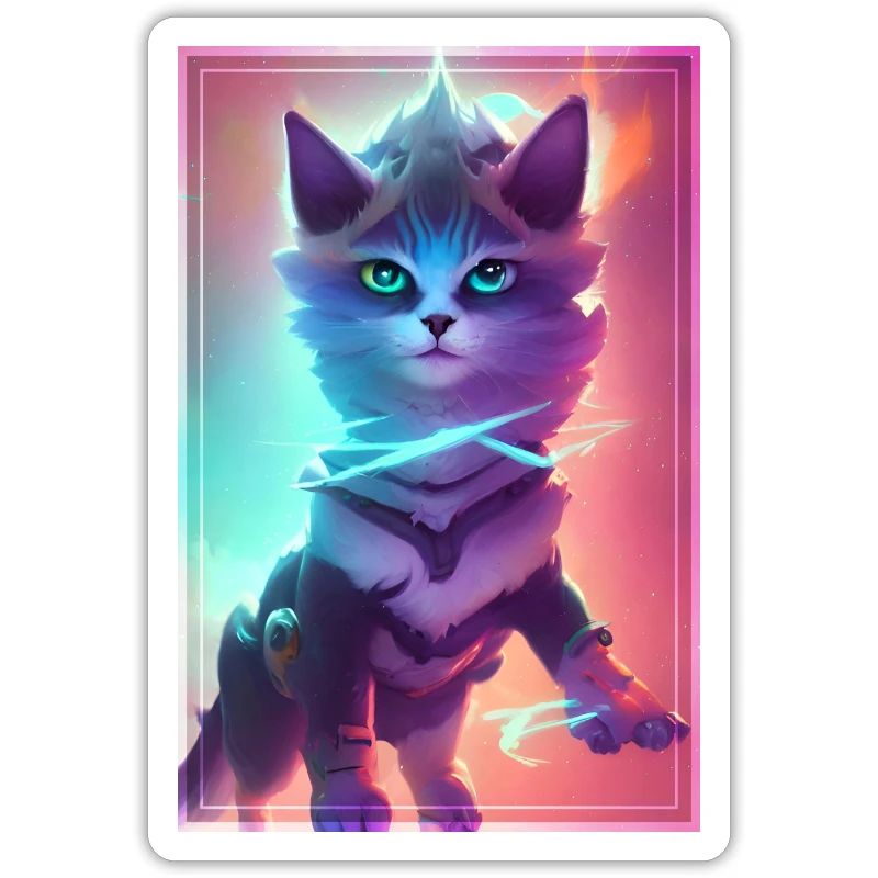 Chat de l’espace mignon voyageant dans l’espace