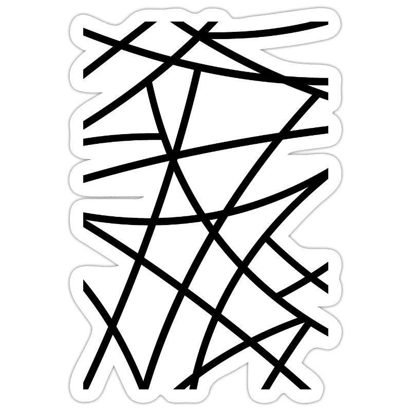 Abstract black outlined pattern