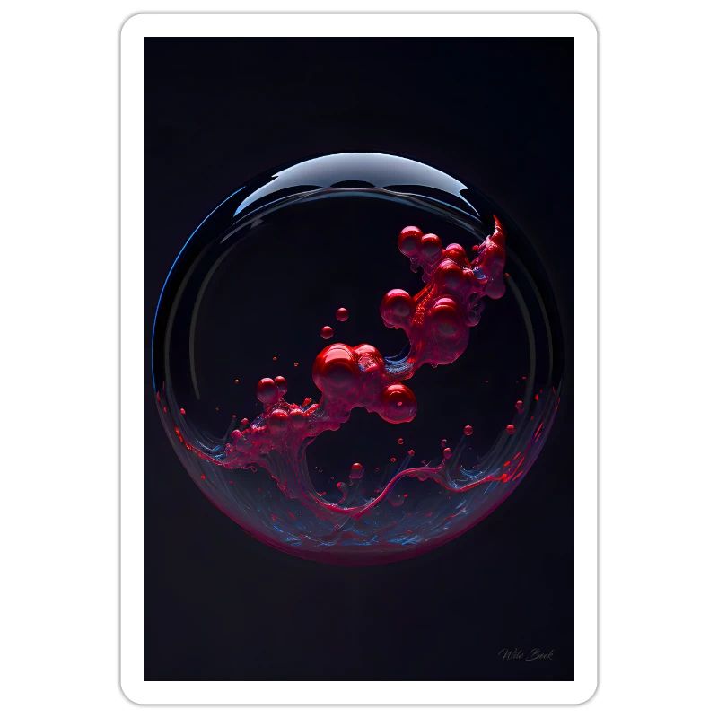 Clouds in a bubble red 3