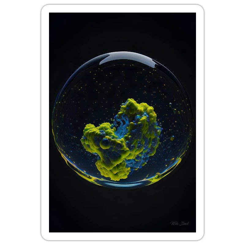 Clouds in a bubble yellow 2