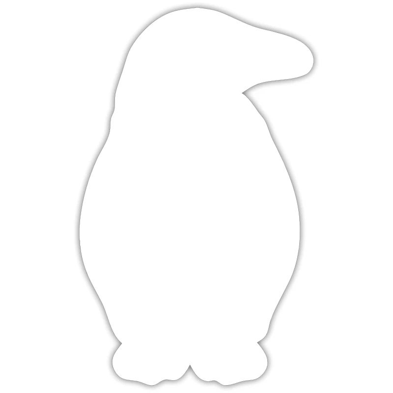 Cool penguin with boho ethno patterns in white