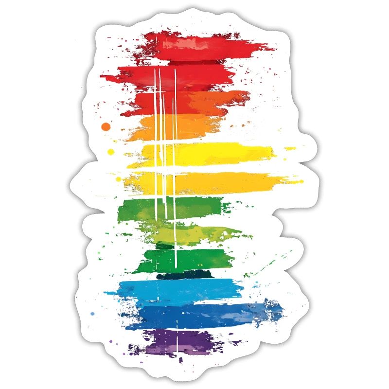 Subtil et cool Dripping Pride drapeau arc en ciel Design