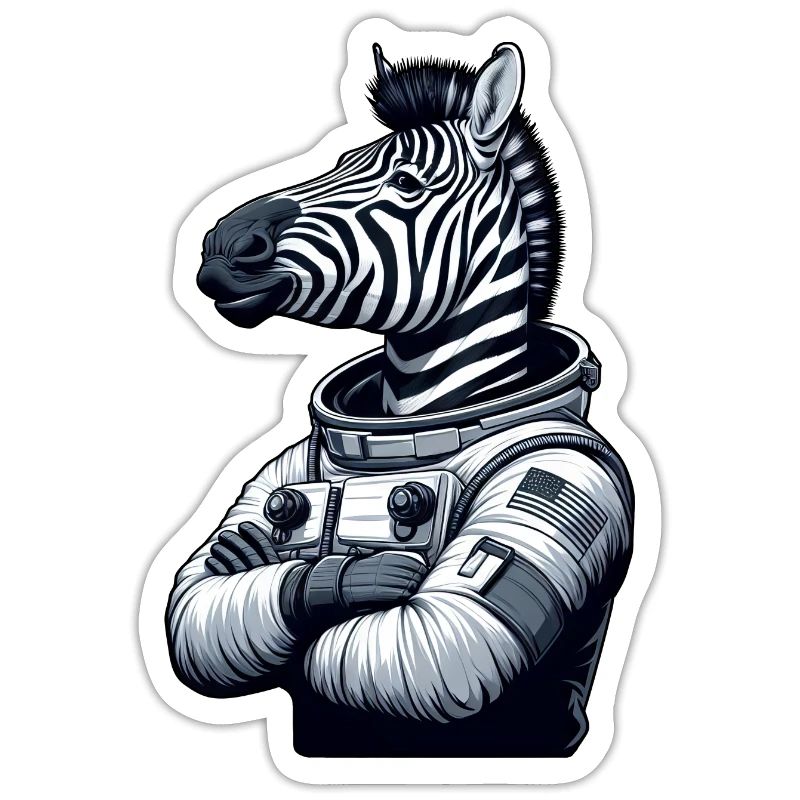 Zebra Astronaut : Exploration spatiale