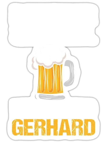 les amateurs de bière l’alcool célèbrent Gerhard - Sticker taille S (10 x 10 cm) - blanc mat - Devant
