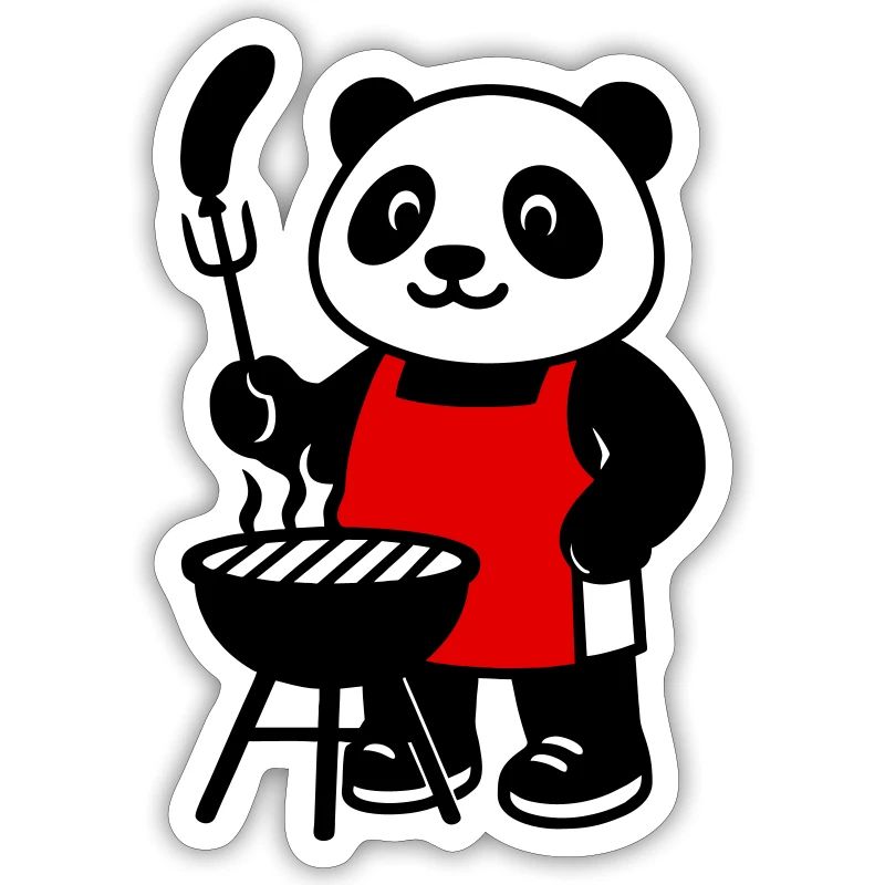 Panda BBQ - Ein süßer Panda mitten in einer Ba-Session