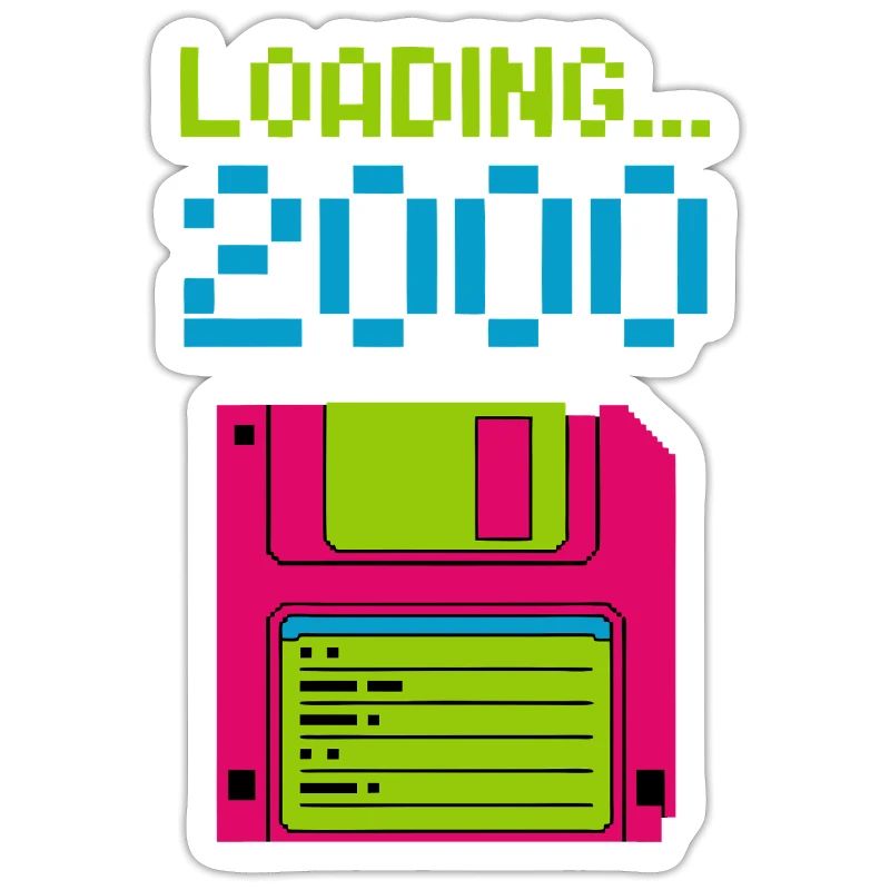 Loading 2000 Disketten-Design Retro Pixel Design