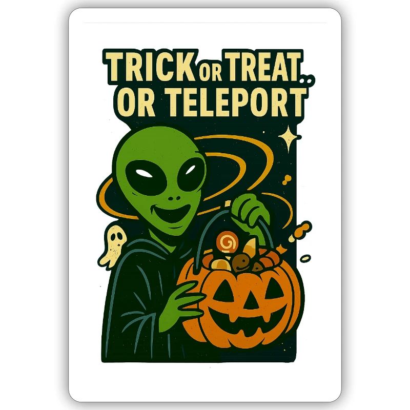 Alien Halloween T-Shirt – Süßes oder Saures... oder...