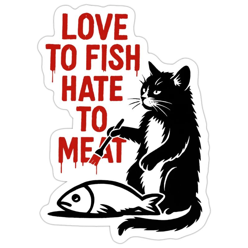 Amore per il pesce Odio per la carne Gatto