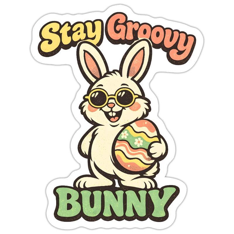 Stay Groovy Bunny Easter Easter Bunny