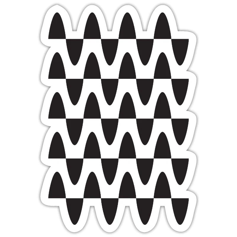 Midnight Wave Grid Pattern