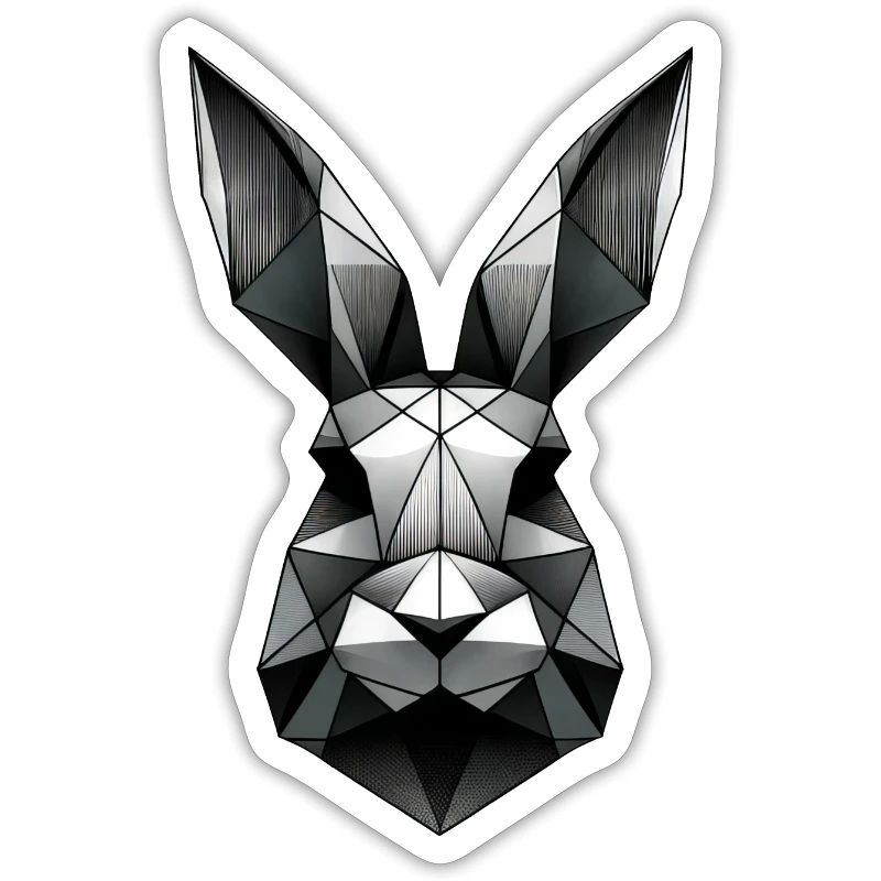 Geometric Bunny Polygon Rabbit Design