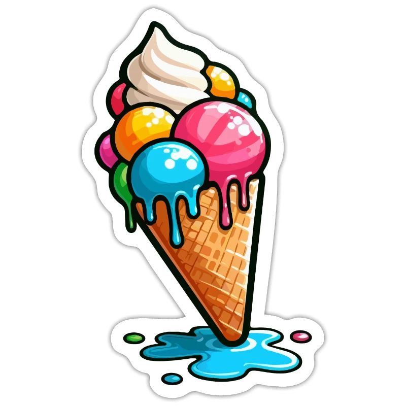 Cornets de glace Boules de crème glacée Cornet de crème glacée Crème glacée
