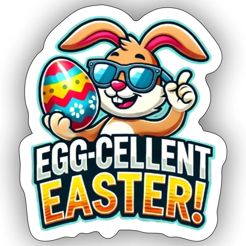 Egg-Cellent Easter - Cool Easter Bunny with Sun Shower