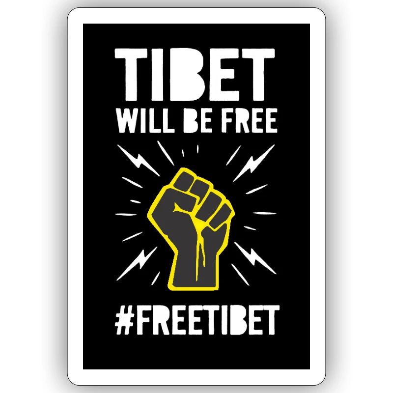 Le Tibet sera libre. Conception de protestation.