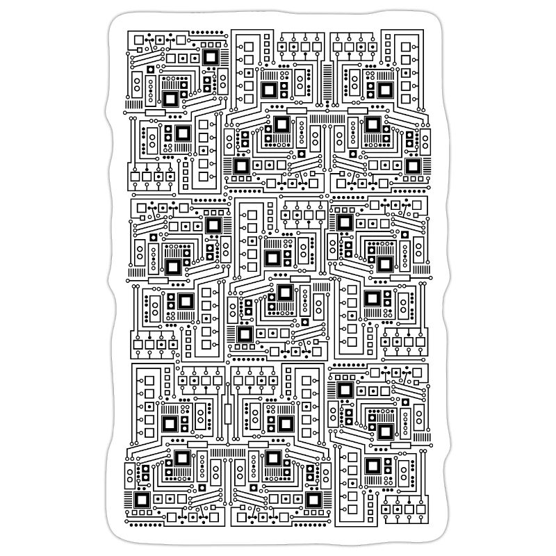 Circuit board CPU motif technology pattern computer gift