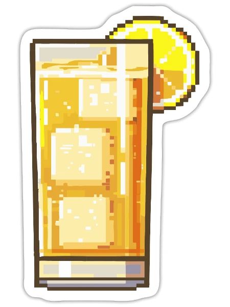 Rotwein Pixel Weinglas - Sticker Größe S (10 x 10 cm) - Mattweiß - Vorne