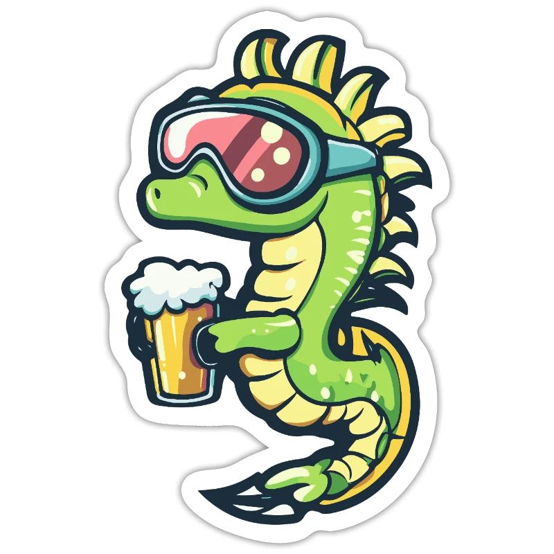 Seepferd Apres Ski Bier Comic
