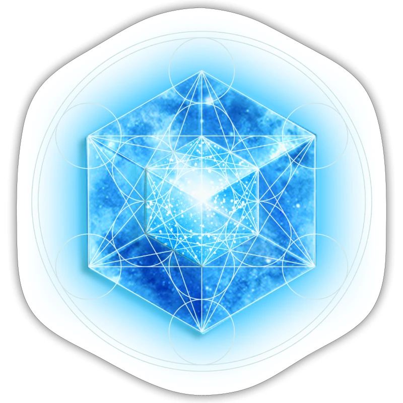 Metatrons Cube with TESSERACT, Hypercube 4D,
