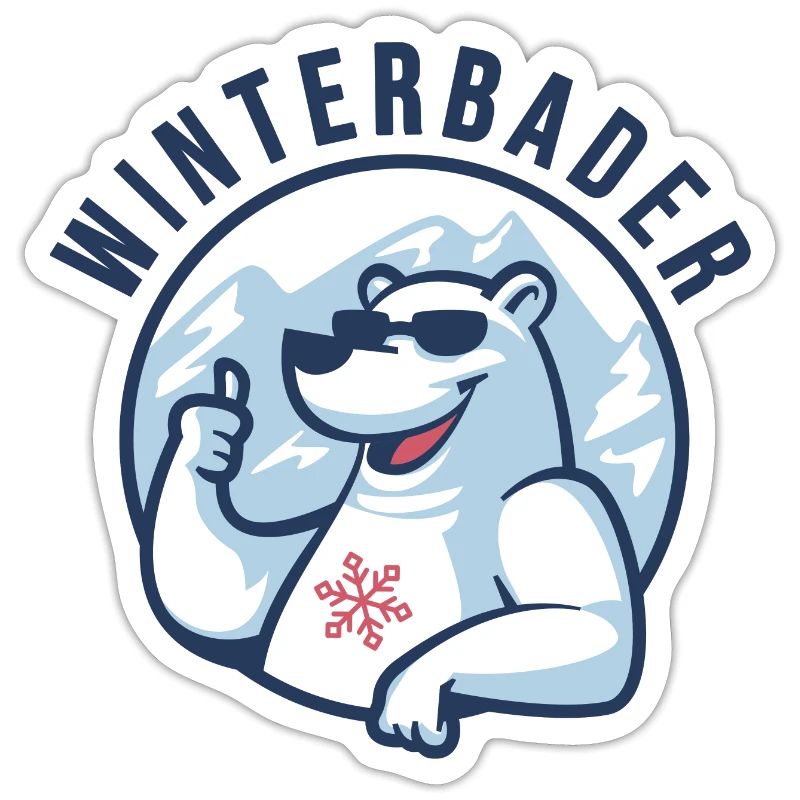 eisbader winterbader eisbär cool nordpol eis bär