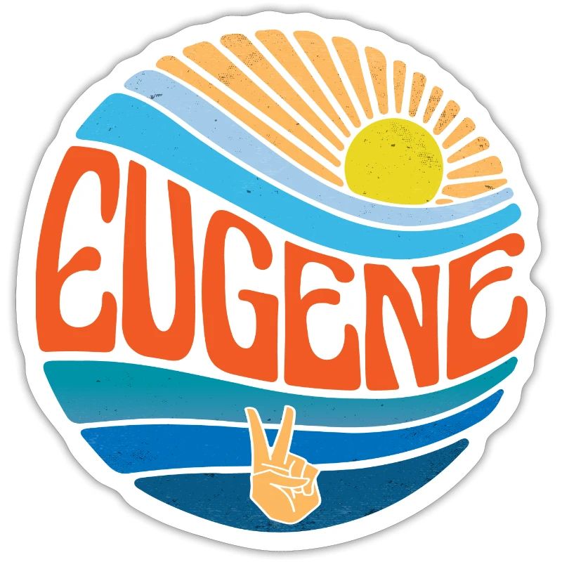 Eugene Hemd Vintage Sunset Eugene Groovy Tie Dye