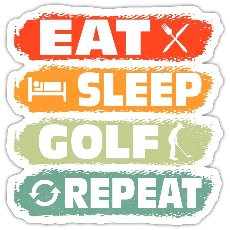 Manger dormir Golf Répéter Par Tee Golfing