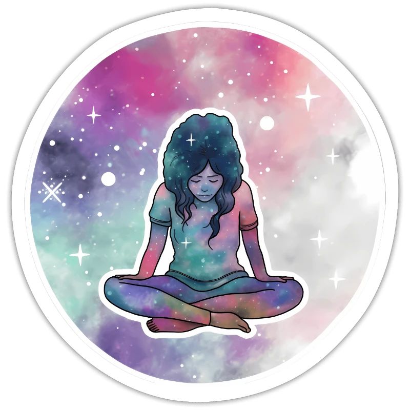 Yoga Pose Galaxy Pattern