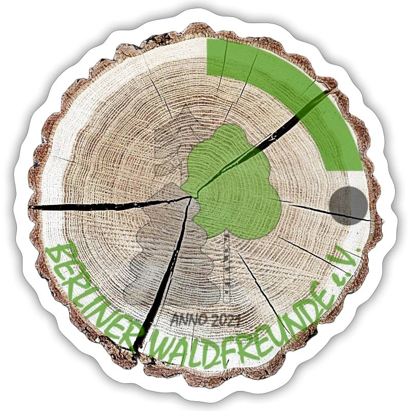 Tree disc original with logo on the edge