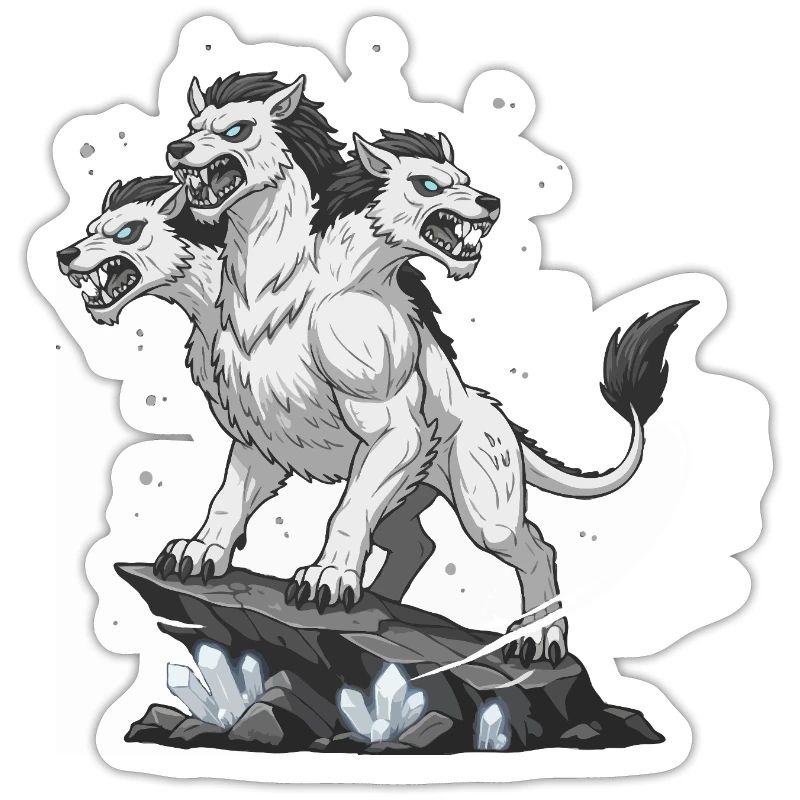 Three-headed monster wolf
