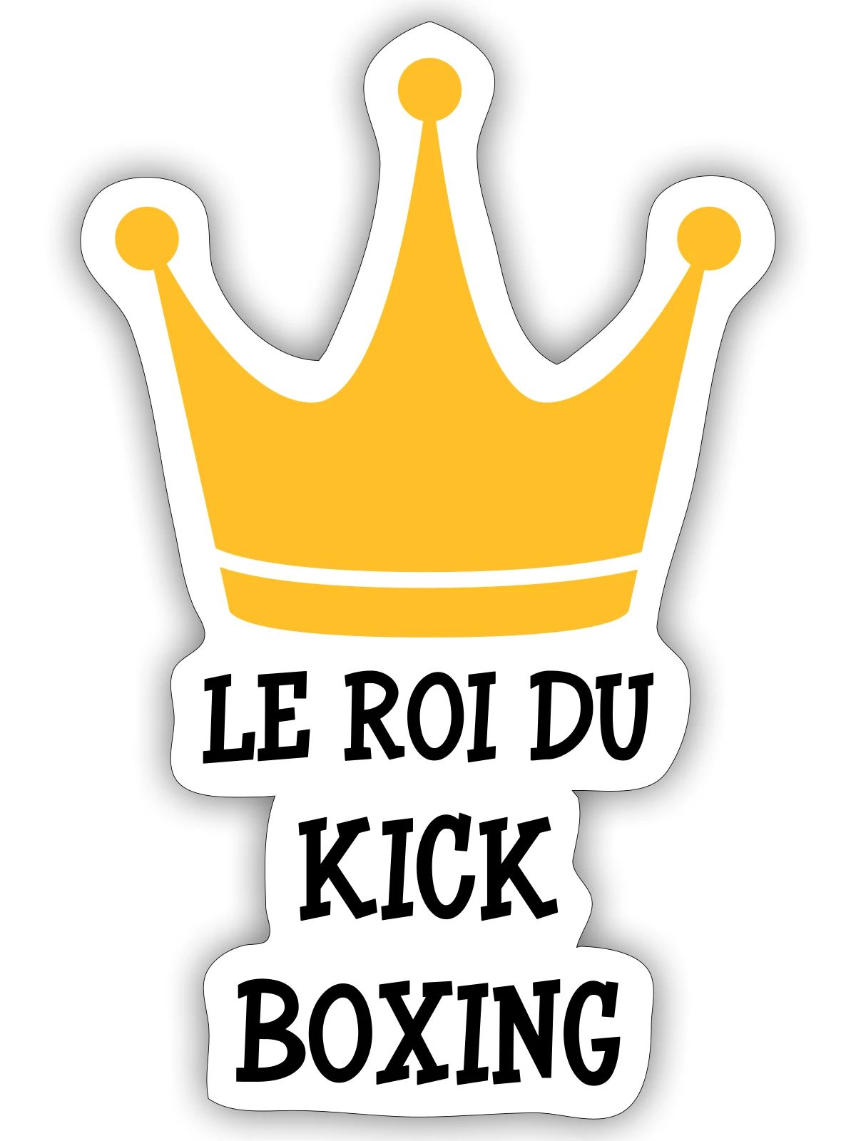 Kickboxen / Kickboxing / Kickboxer / Kick Boxing - Sticker Größe S (10 x 10 cm) - Mattweiß - Vorne