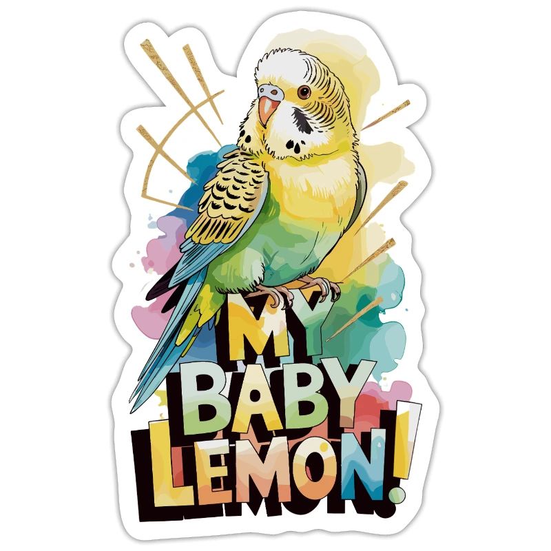 Mon bébé perruche citron qui dit perruche colorée
