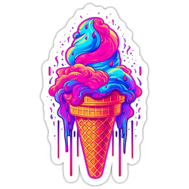 Retro Eiscream Eis Waffeleis für eine Eis