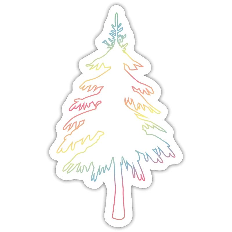 Christbaum, Tannenbaum oder Weihnachtsbaum Umriss