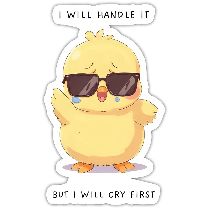 I Will Handle It – Crying Chick with Glasses