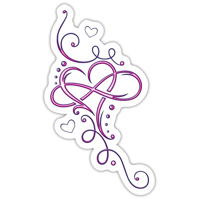 Heart tribal with infinity loop, infinity