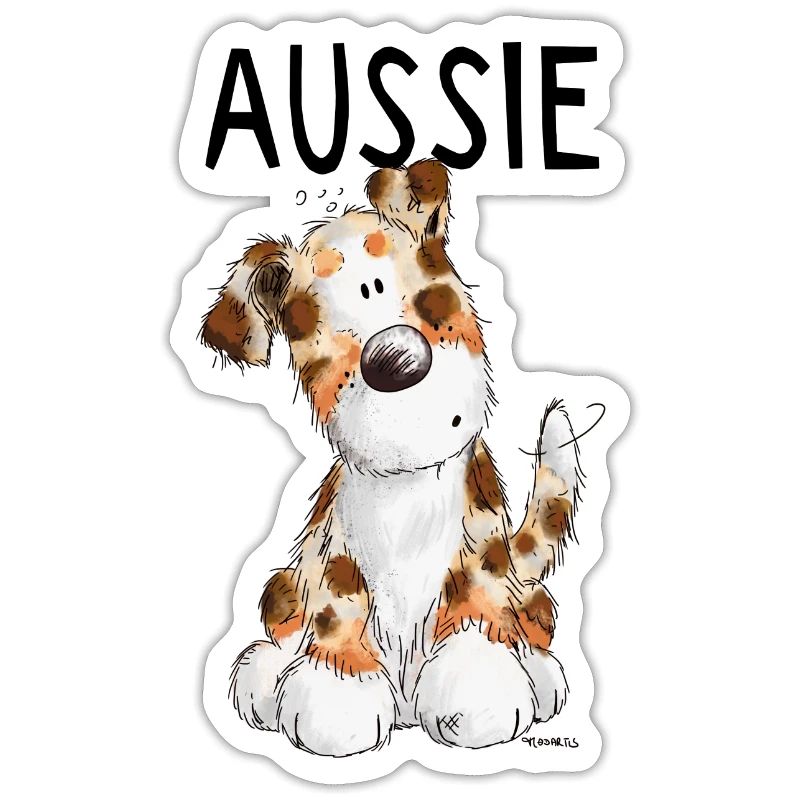 Fröhlicher Aussie - Australian Shepherd - Geschenk