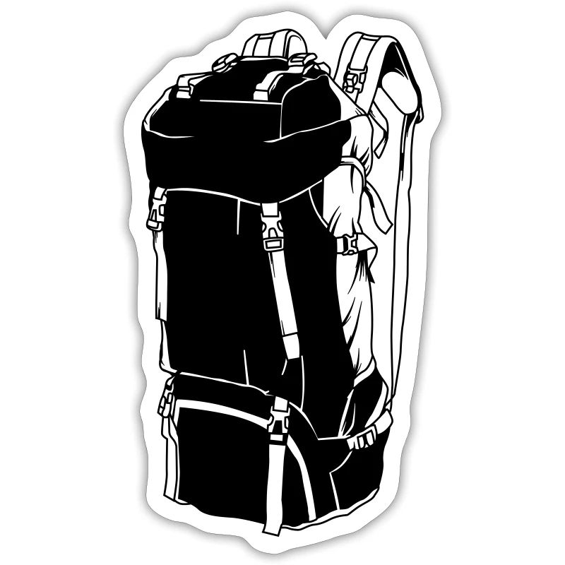 backpack camping backpacker icon