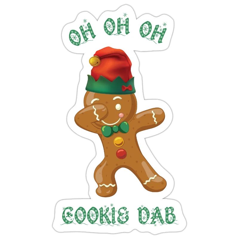 Dancing gingerbread man making a Dab