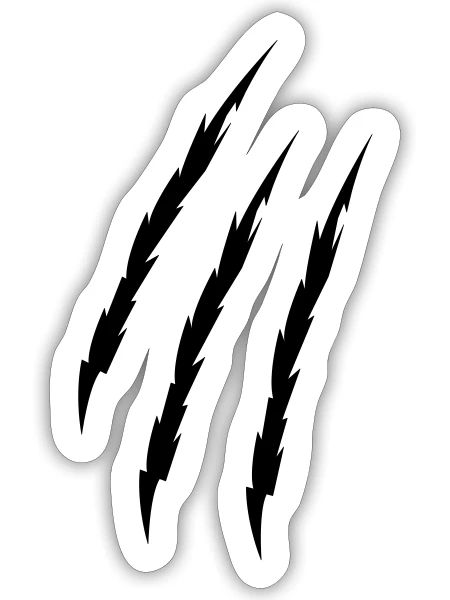 claw - Sticker size S (10 x 10 cm) - white matte - Front
