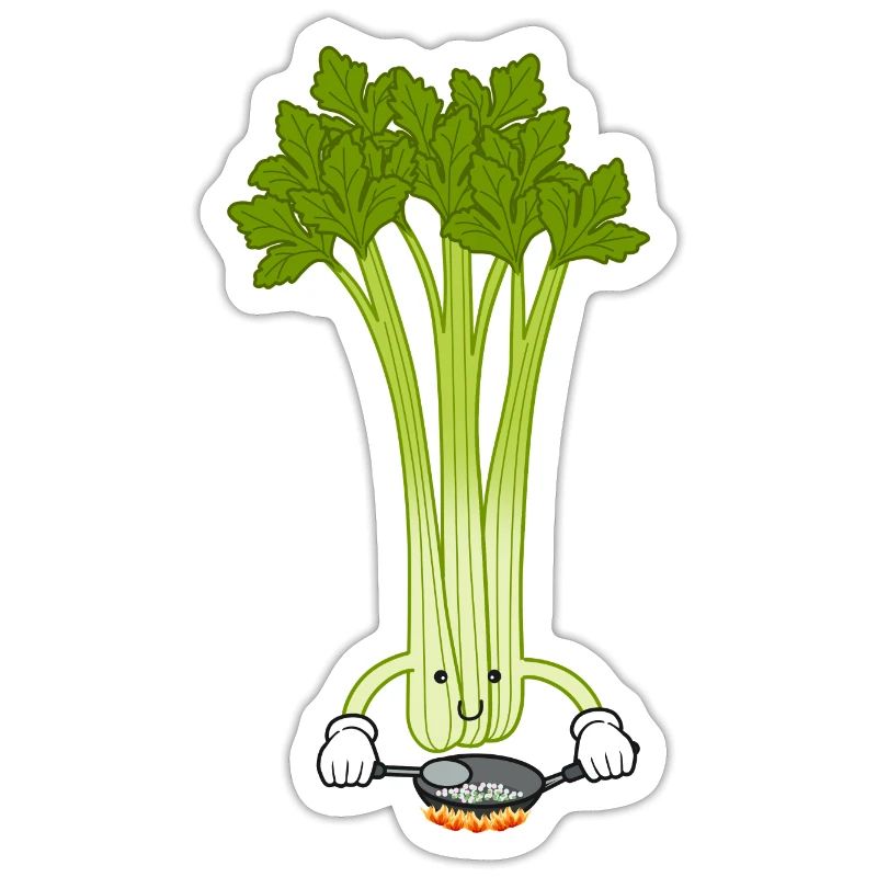 Celery Chef Cooking Cute Celery Vegetables