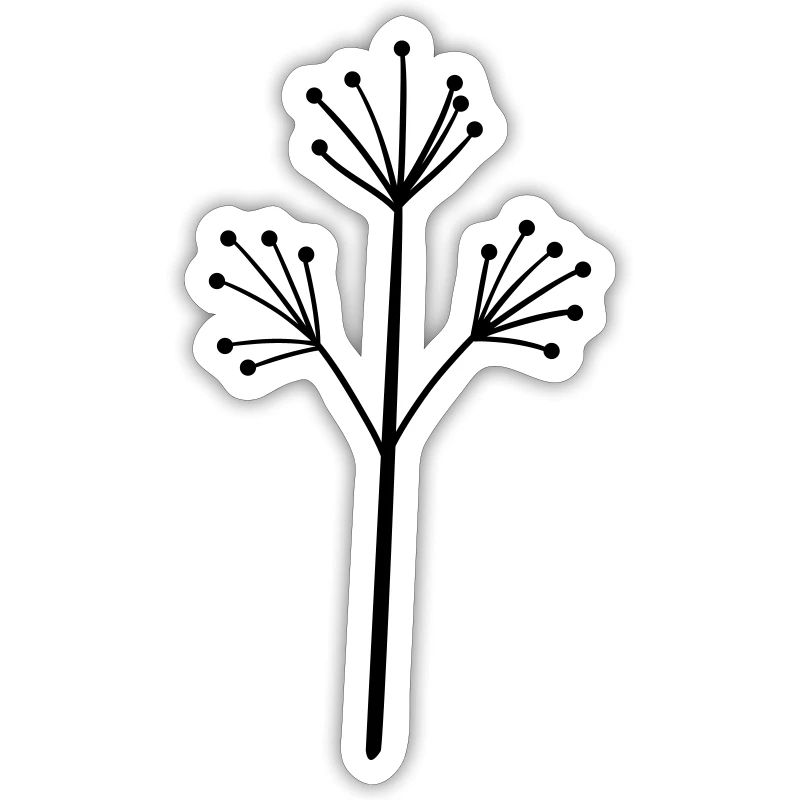 Fleur botanique abstraite, élément