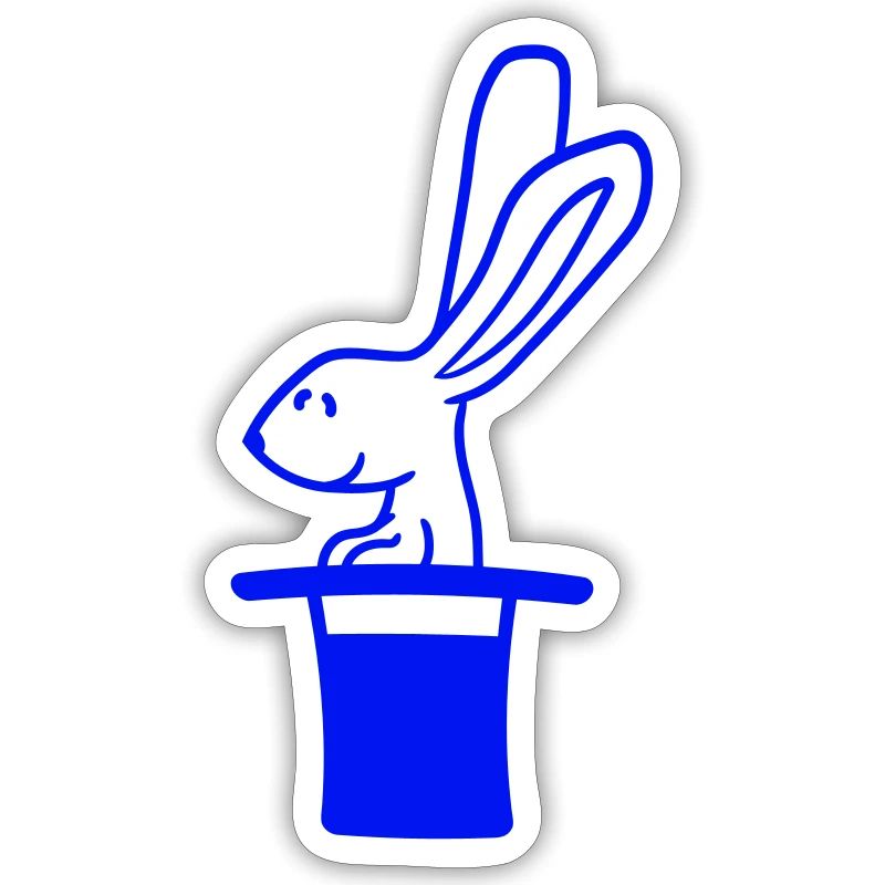 Bunny Top Hat Wizard Rabbit Wizard Cute