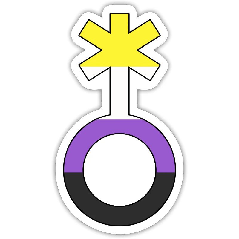 Non-binary symbol non-binary non-binary gender